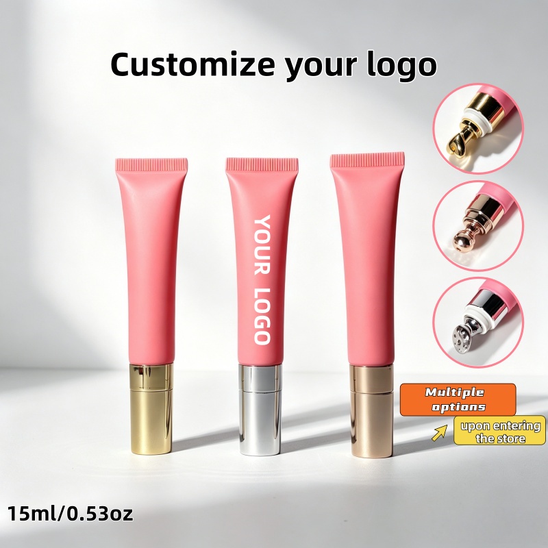 Luxury Skincare Logo - 【Logo-Anpassung】50 Stück individuell gestaltete luxuriöse 15-ml-Rosenrosa-Quetschtuben