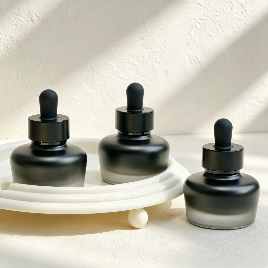 Luxury Skincare Serum - 30ml Mattglas-Tropfflasche, Lichtgeschützt, für Ätherische Öle