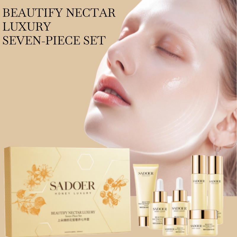 Luxury Skincare Serum - Sadoer Zhenyan Blütennektar Luxuriöses Hautpflege-Set, Sieben-Teiliges